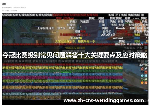 夺冠比赛级别常见问题解答十大关键要点及应对策略